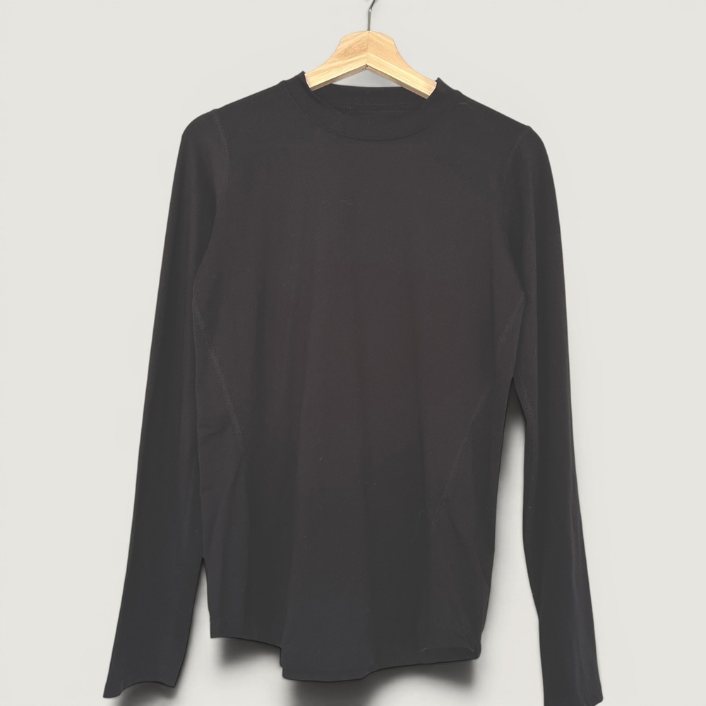 Magellan Women's Long Sleeve Performance Tee Black Stretch Activewear Top Large